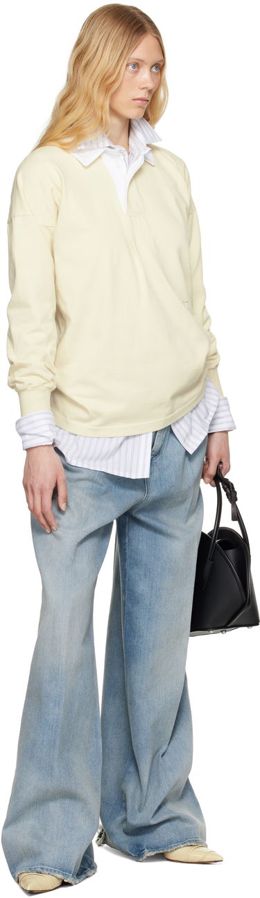 Polo majica Maison Margiela Maison Margiela Printed Logo Long Sleeve Polo Rumena | S51GL0056 M20096, 4