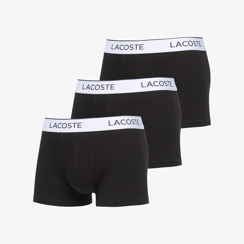 Boksarice Lacoste Trunks Underwear 3-Pack Črna | 5H9002 031