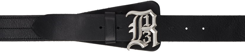 Pasovi R13 Logo Buckle Leather Belt Črna | R13WA055-A001