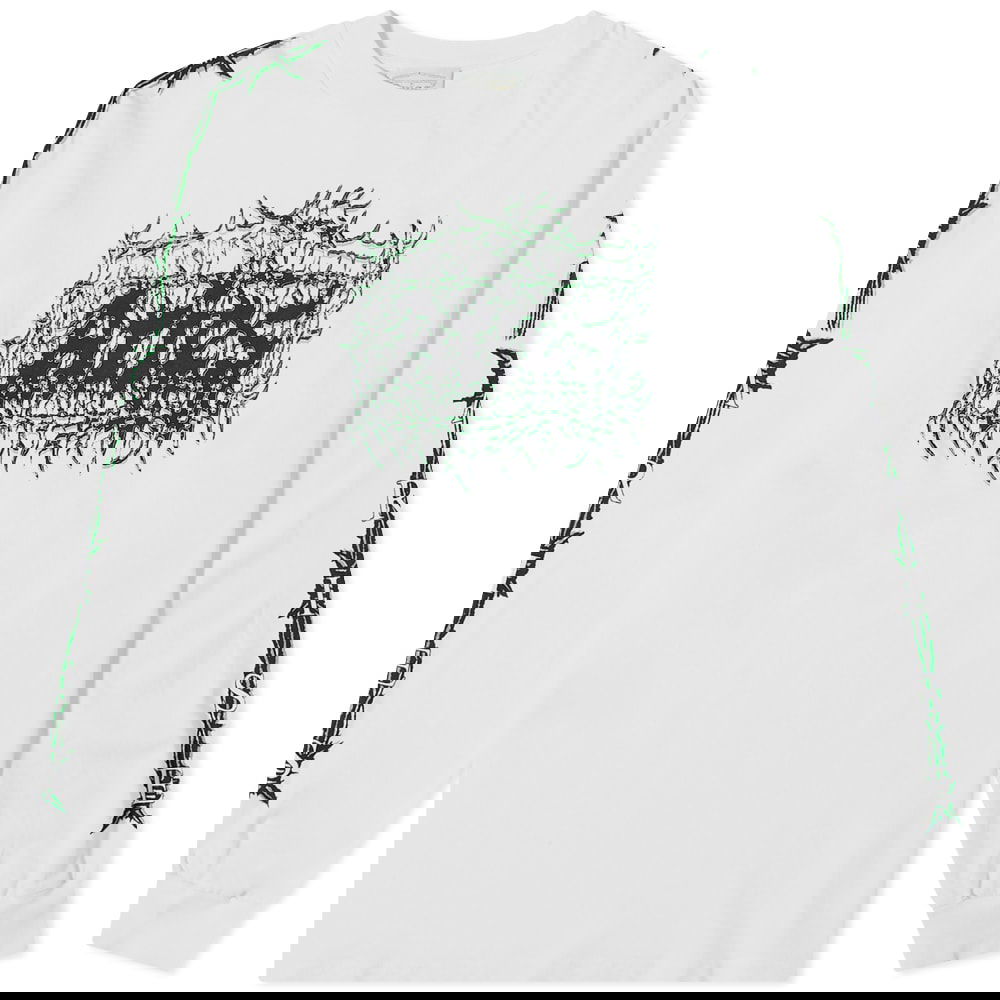 Majica Aries Aries Men's Metal Long Sleeve T-Shirt Bela | FTAR60030-WHT, 0