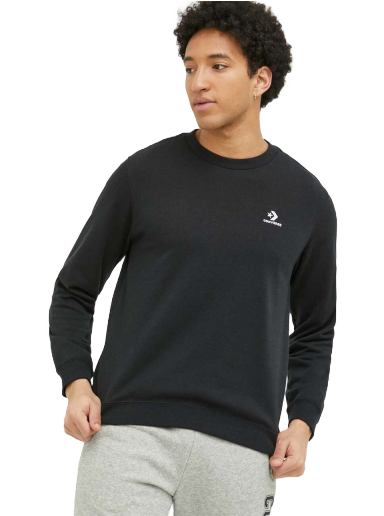 Pulover Converse Go-To Embroidered Star Chevron Standard Fit Crew Sweatshirt Črna | 10023861.A02