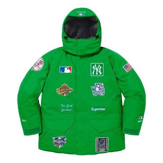 Parka Supreme Yankees GORE-TEX 700 Down Jacket Zelena | SUP-FW21-384