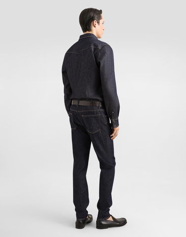 Kavbojke Dolce & Gabbana Slim-Fit Stretch Cotton Jeans With Patch Modra | GY07CZG8ME9S9001, 2