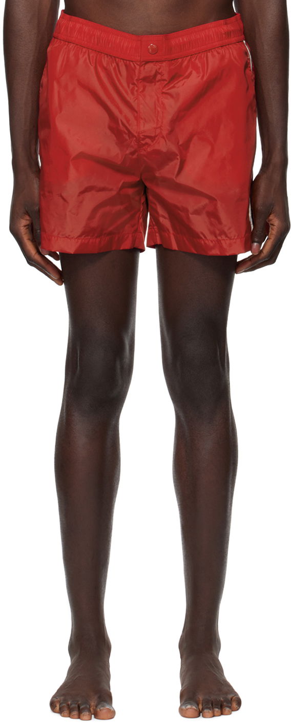 Kopalke Moncler Patch Swim Shorts Rdeča | J10912C0002153326, 0