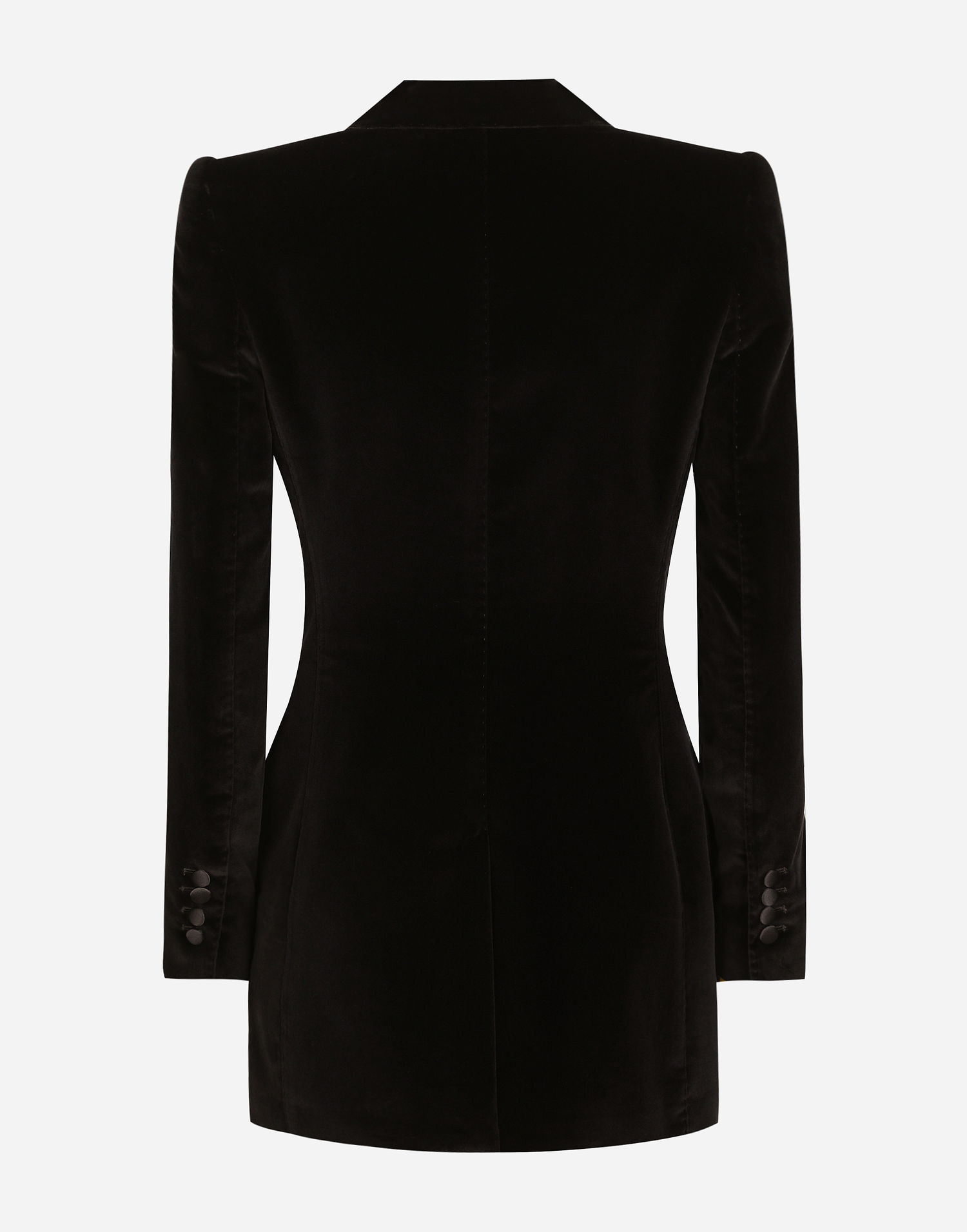 Jakna Dolce & Gabbana Single-breasted Velvet Tuxedo Jacket Črna | F2942TFUVG7N0000, 1