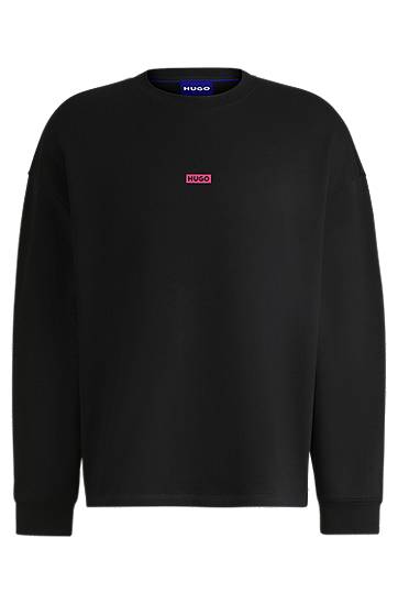 Pleteni pulover BOSS HUGO Logo Sweatshirt Črna | 50510732