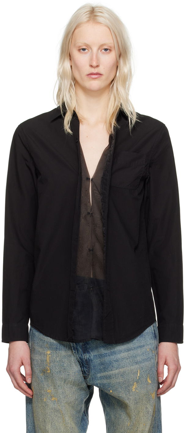 Srajce R13 R13 Foldout Shirt Črna | R13WR246-R340B