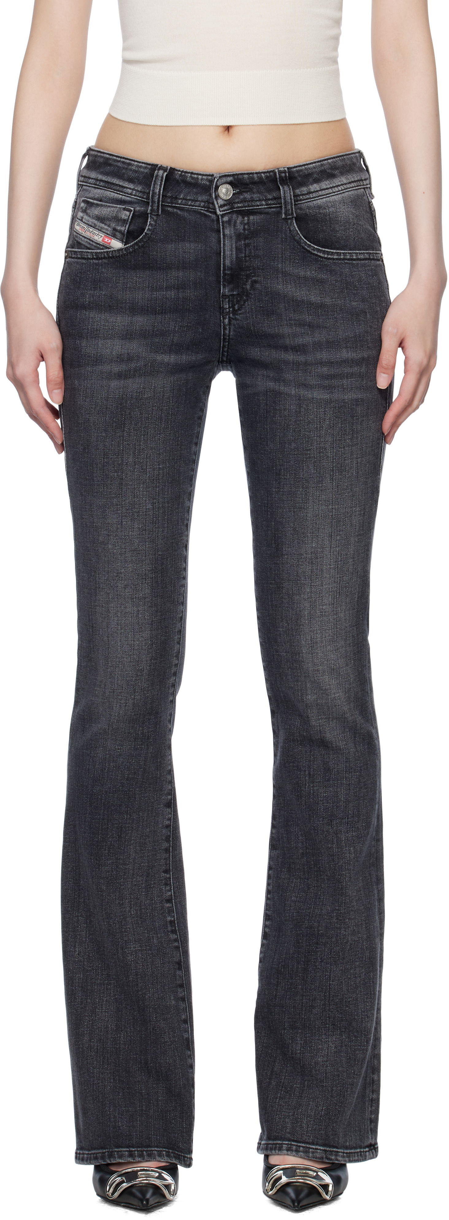 Kavbojke Diesel Diesel 1969 D-Ebbey Bootcut Jeans Siva | A11003 09K98, 0