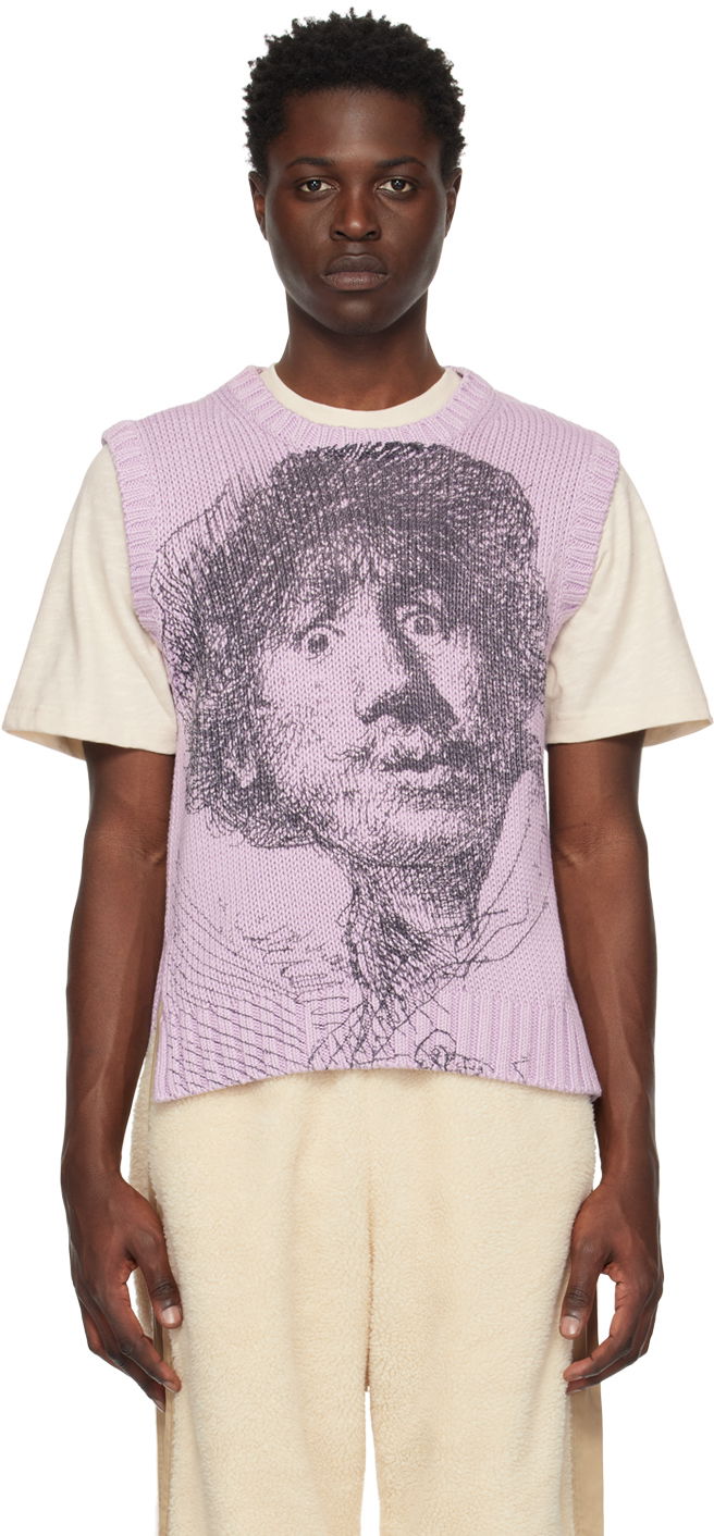 Pulover JW Anderson Purple Crewneck Vest Lila | KW0823-YN0240