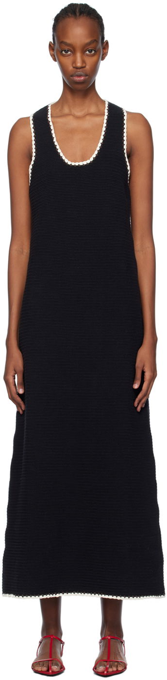 Obleke Jil Sander Scoop Neck Midi Dress Črna | J40CT0157_J15401