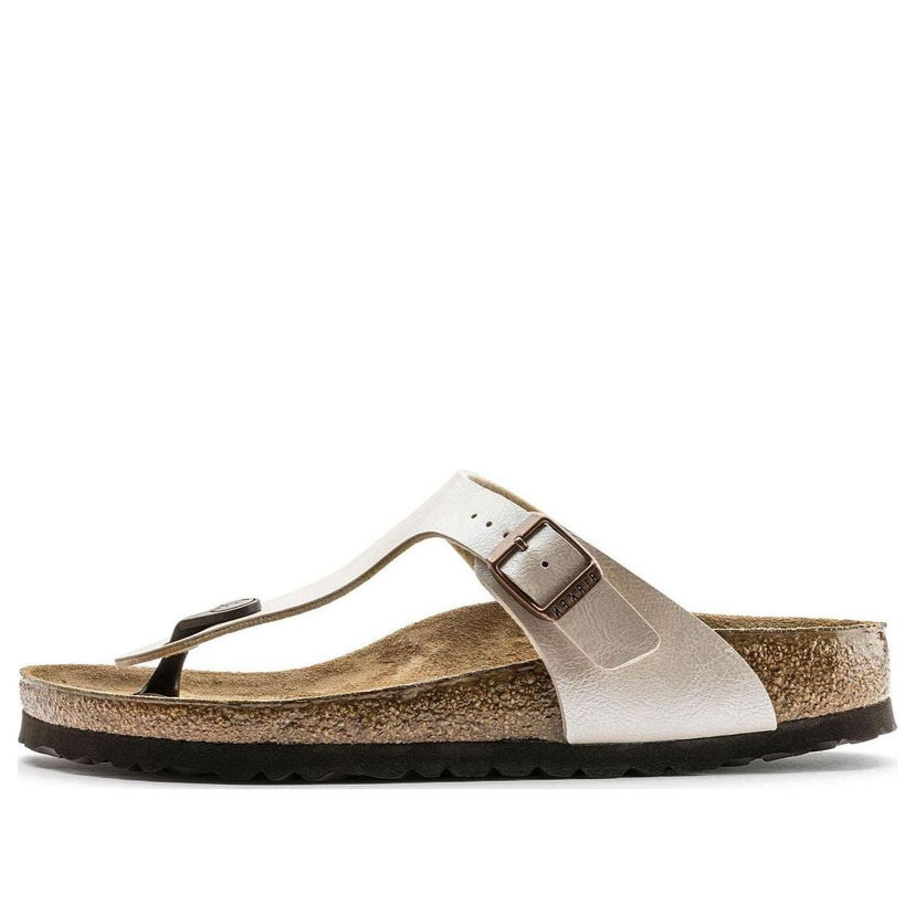Superge in čevlji Birkenstock Birkenstock Gizeh Birko-Flor Graceful Narrow Fit Sandals Kovinski | 0943873