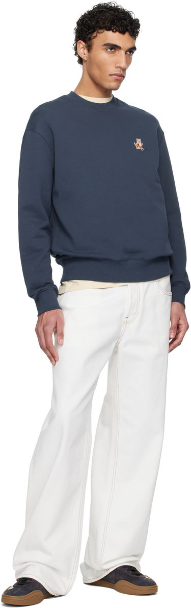 Pulover MAISON KITSUNÉ Maison Kitsuné Speedy Fox Patch Comfort Sweatshirt Mornarica | MM00313KM0321, 3