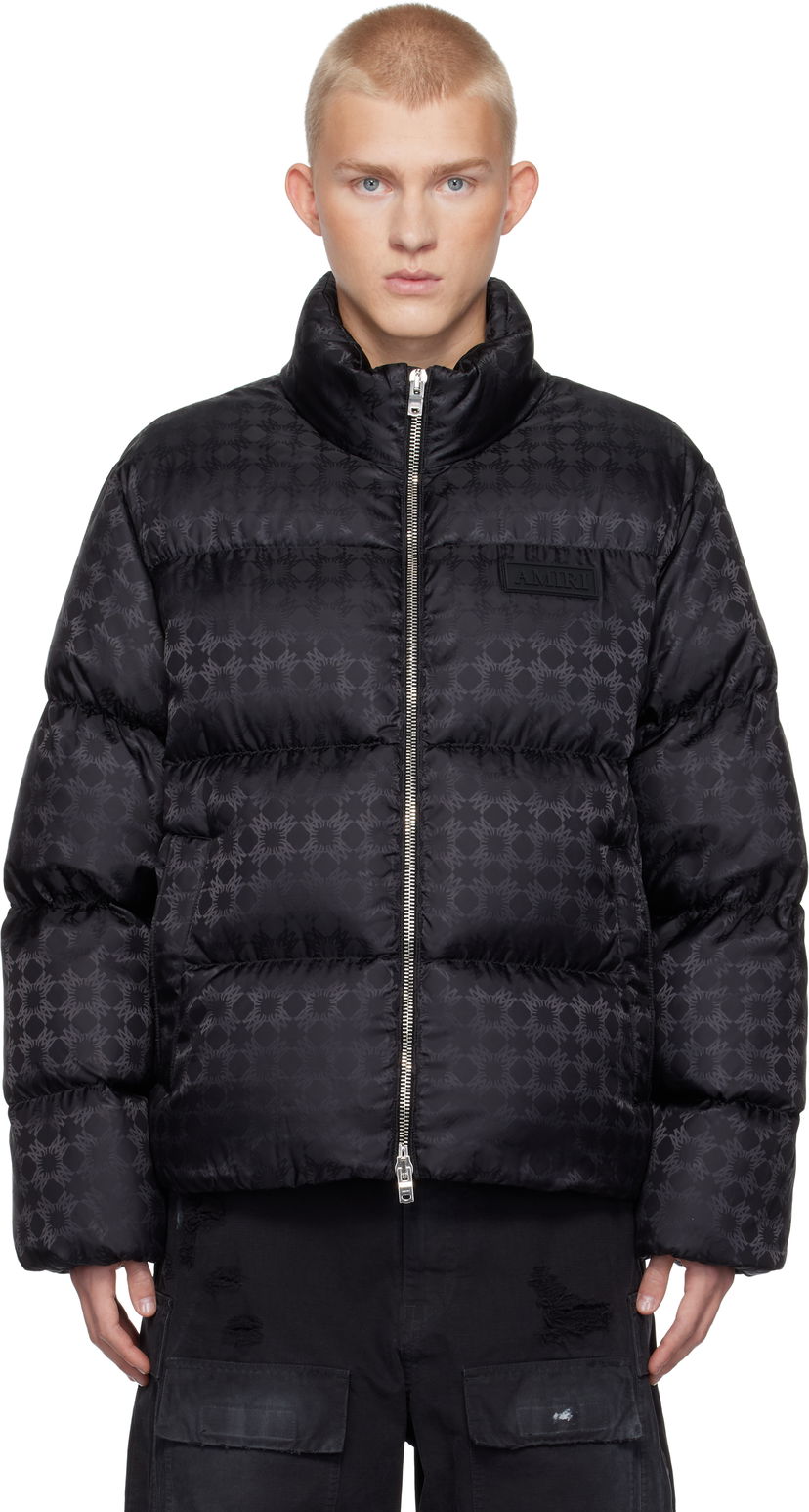 Bomber jakna AMIRI Black MA Quad Jacquard Down Jacket Črna | AMOUDW1006