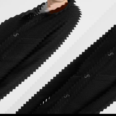 Jakna Universal Works Wool Fleece Field Jacket, Size Small Črna | 00017-BLK, 5