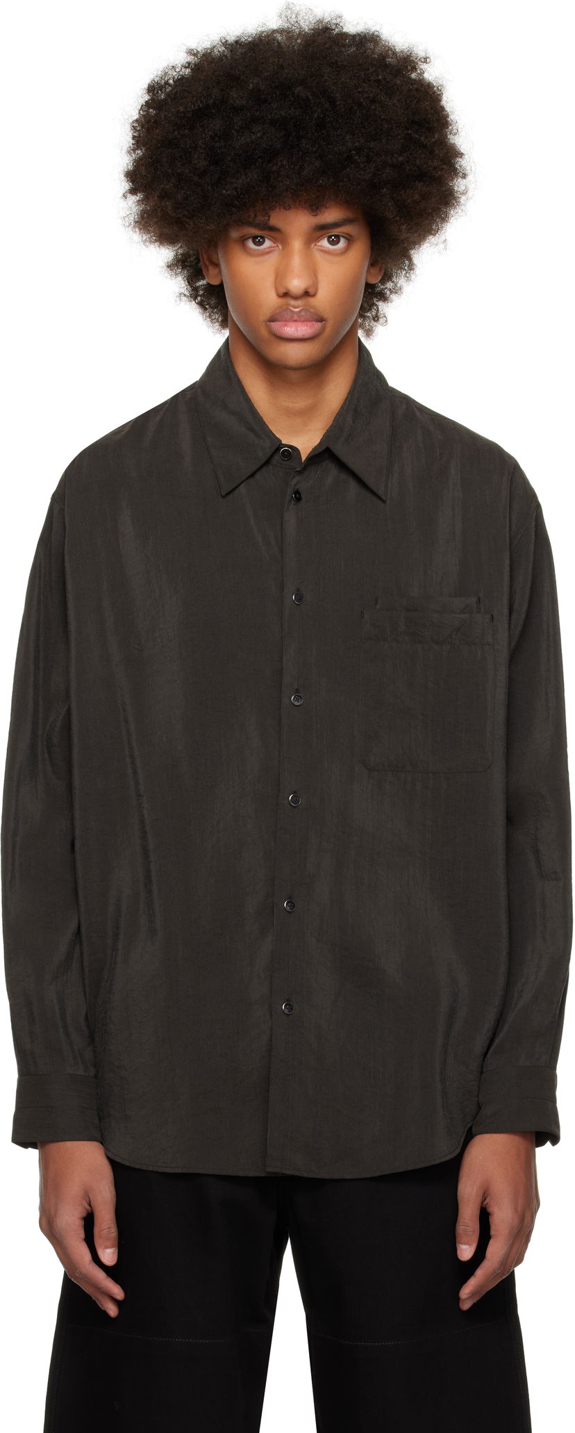 Srajce LEMAIRE Relaxed Shirt Črna | SH1116 LF1308