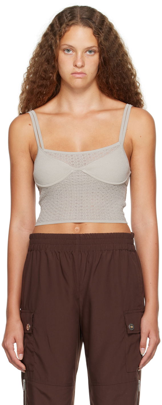Majica brez rokavov Dion Lee Knit Tank Top Siva | A7722P23