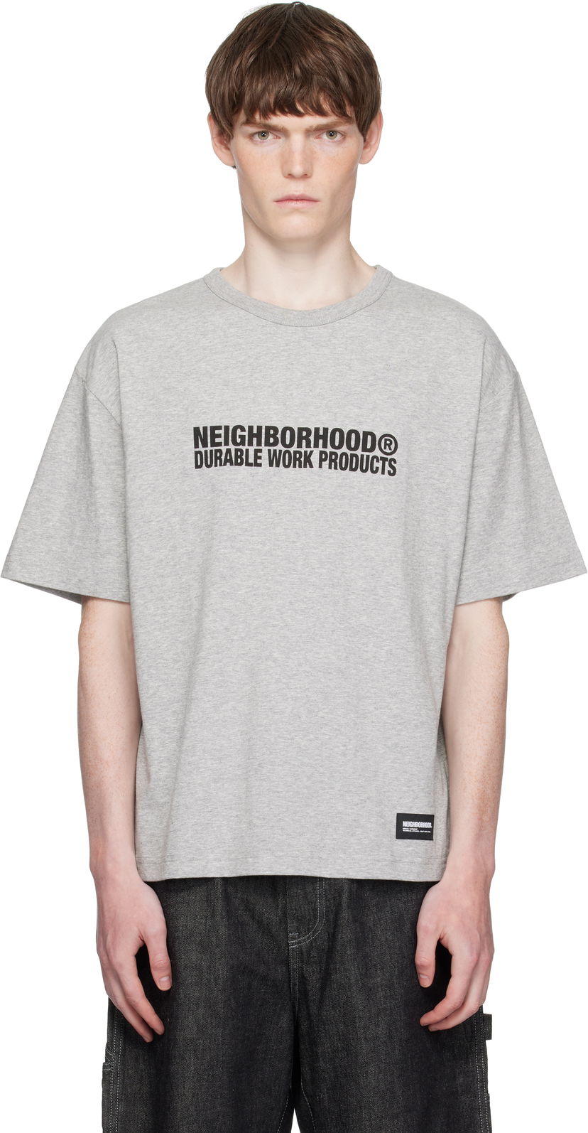 Majica Neighborhood Neighborhood Sheltech Crewneck T-Shirt Siva | 251BWNH-CSM02