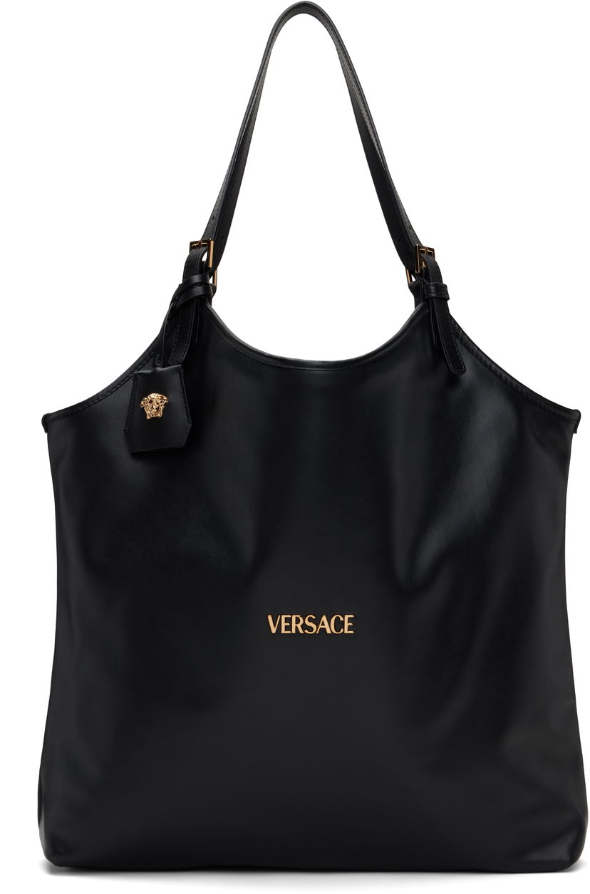 Tote bag Versace Versace Calf Leather Tote Bag Črna | 1015795_1A13677_1B00V