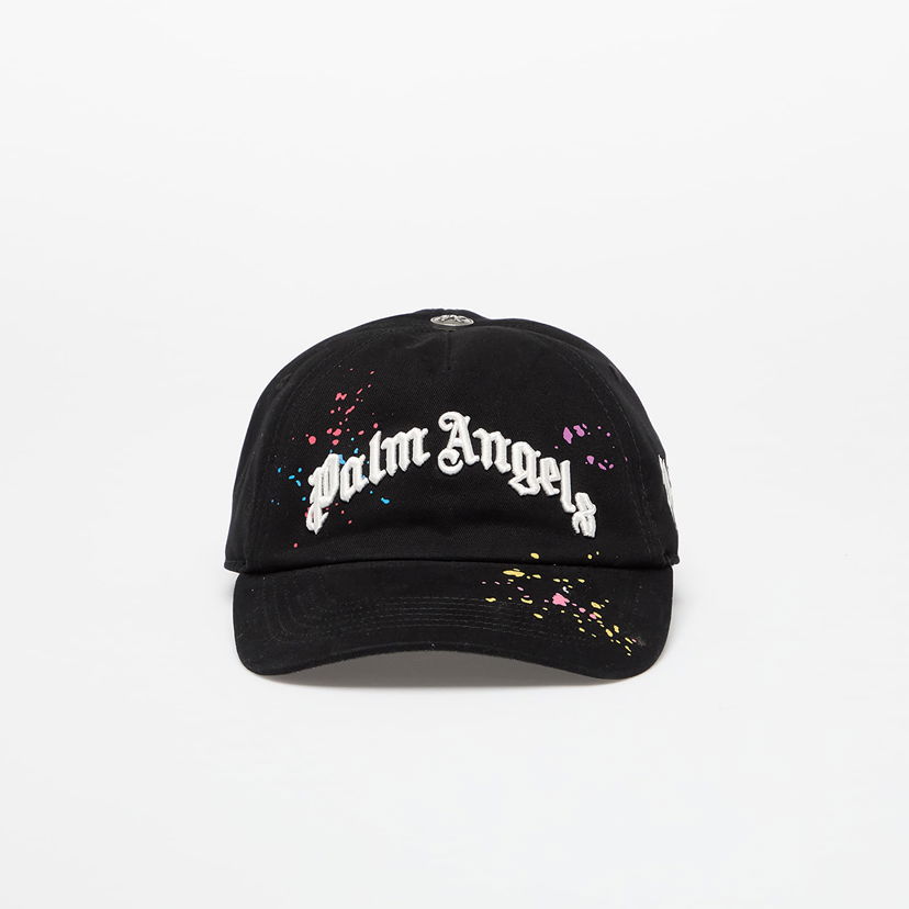 Kapa Palm Angels Palm Angels Curved Logo Painted Cap Črna | PMLB104F25FAB0011084