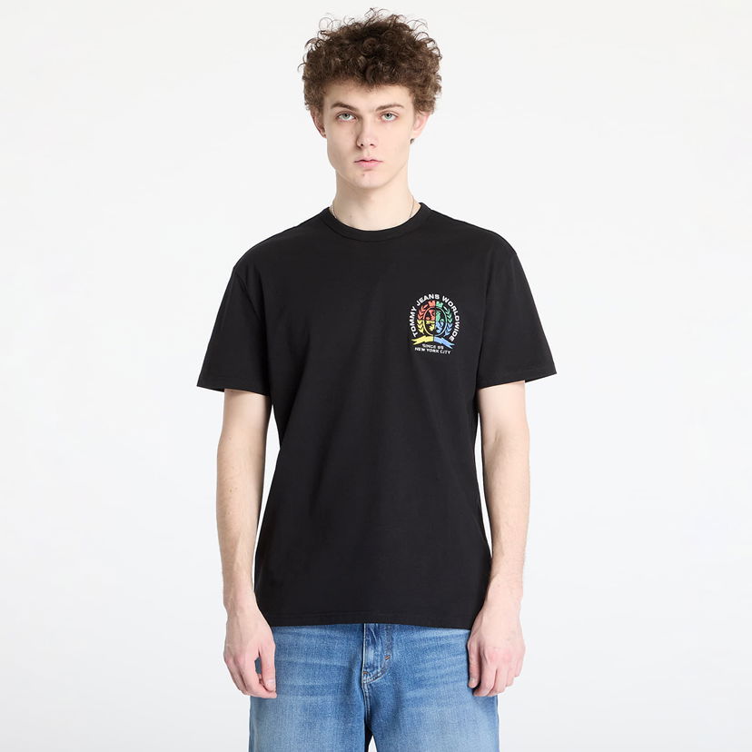Majica Tommy Hilfiger Tommy Jeans Regular Pop Crest T-Shirt Črna | DM0DM20809 BDS