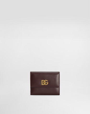 Denarnica Dolce & Gabbana Dolce & Gabbana Calfskin Wallet with DG Logo Bordo | BI3338A9M758K384, 0