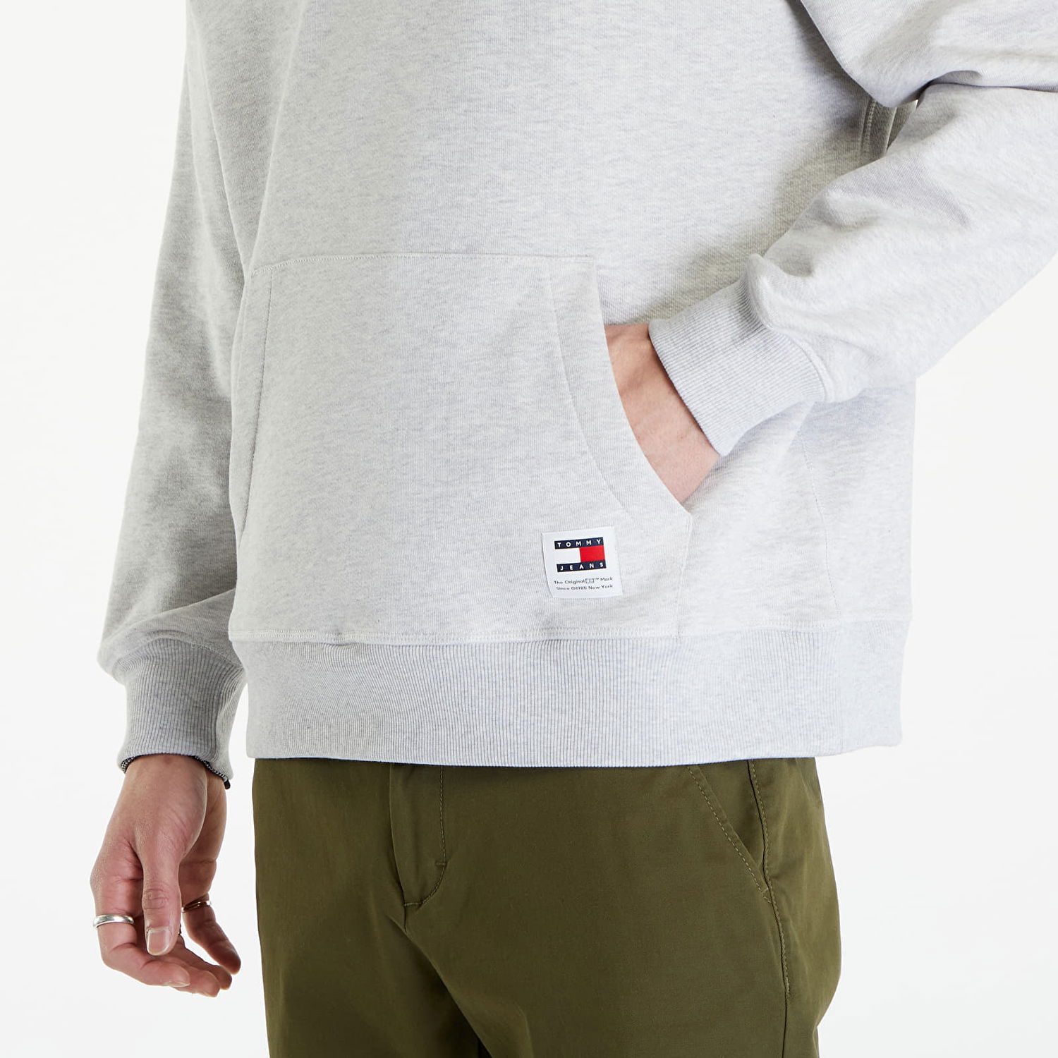 Pulover Tommy Hilfiger Tommy Jeans Relaxed New Classic Hoodie Bela | DM0DM18612 PJ4, 1