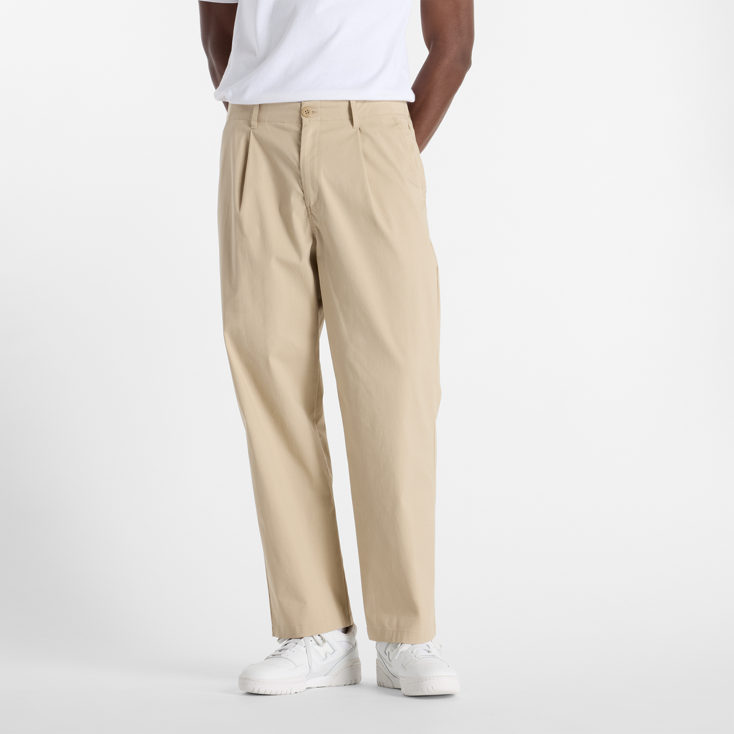 Hlače New Balance New Balance MP51563SOT Pleated Trousers Bež | NBMP51563SOT, 0