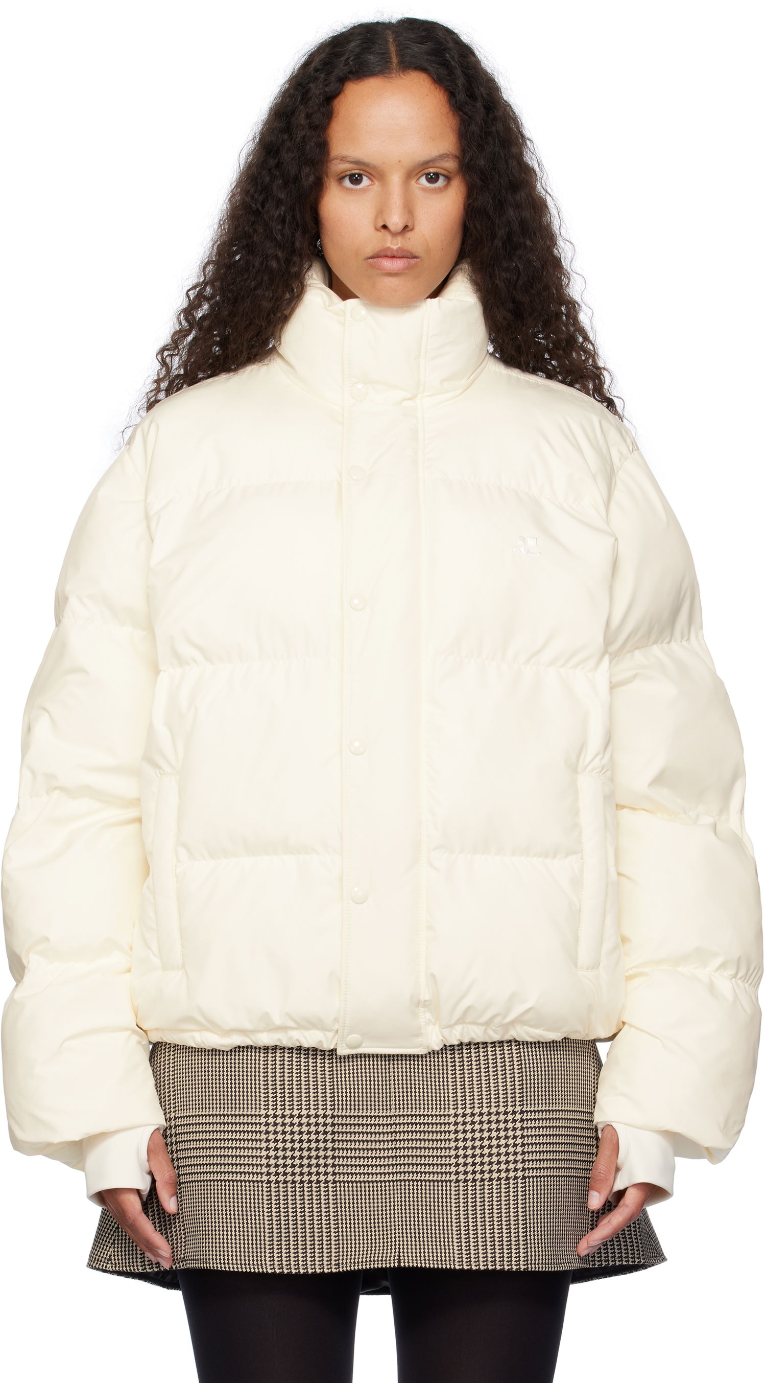 Puhovka Courrèges Courrèges Insulated Puffer Jacket Bela | 323CMA105PL0112, 0