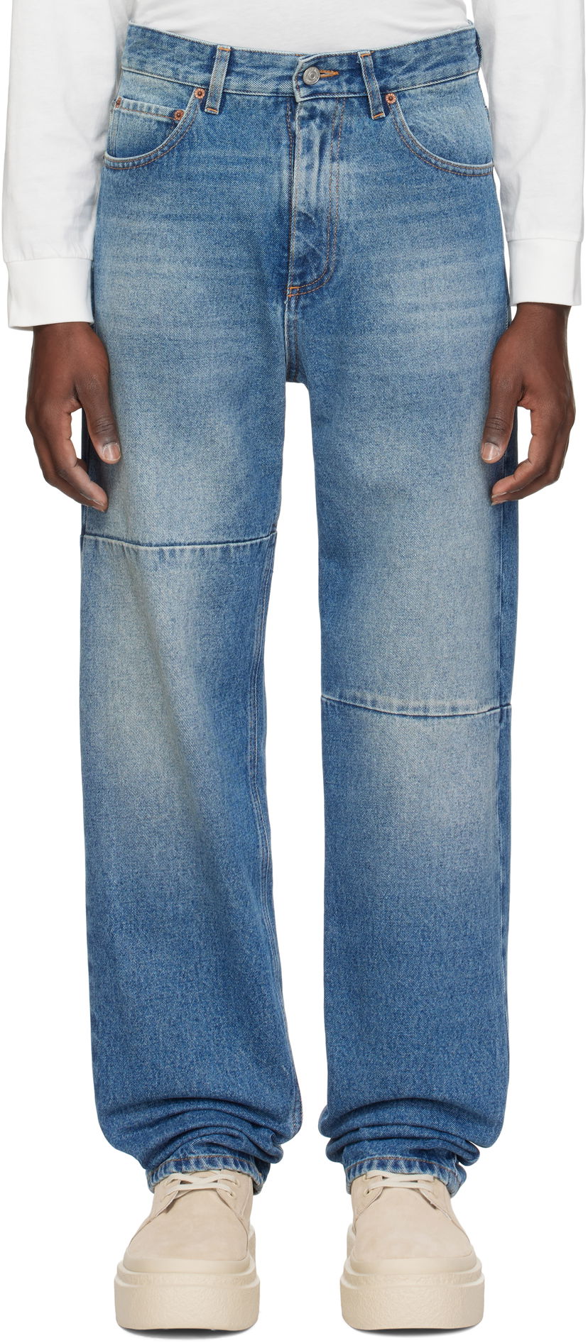 Kavbojke Maison Margiela MM6 Maison Margiela Tapered Jeans Modra | SH0LA0009 M30018