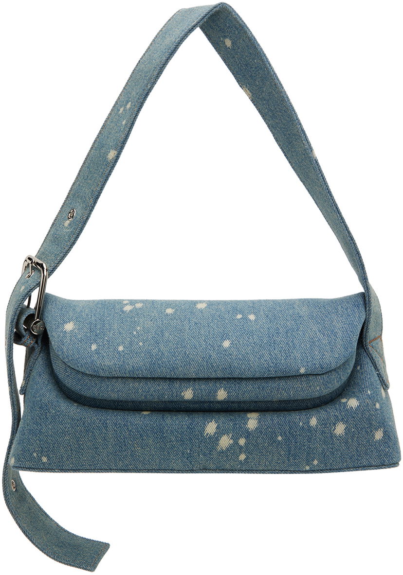 Torba za čez ramo OSOI Bleached Denim Shoulder Bag Modra | 24SB010-16-04