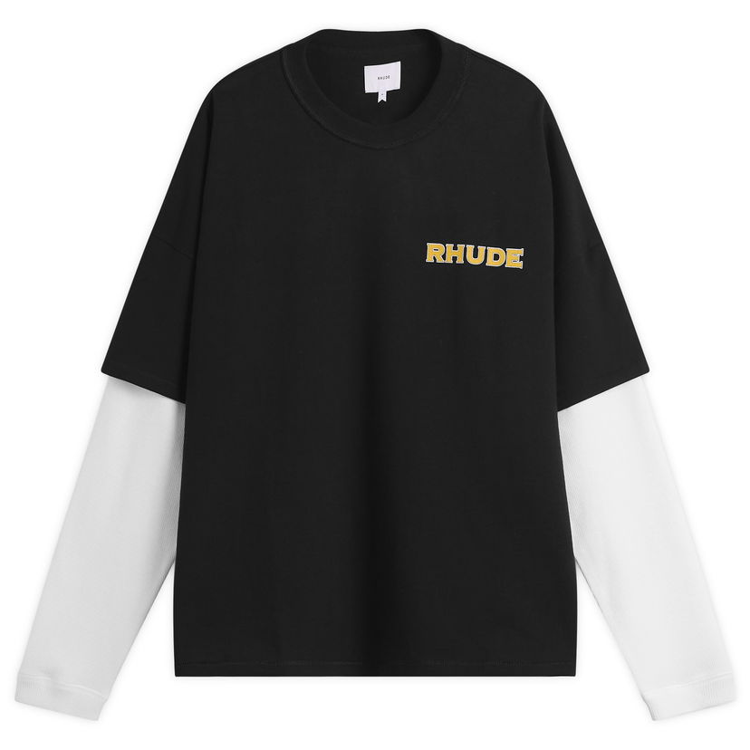 Majica Rhude Rhude Double-Layered T-Shirt, Size Large Črna | RHPF25TT19012-3028