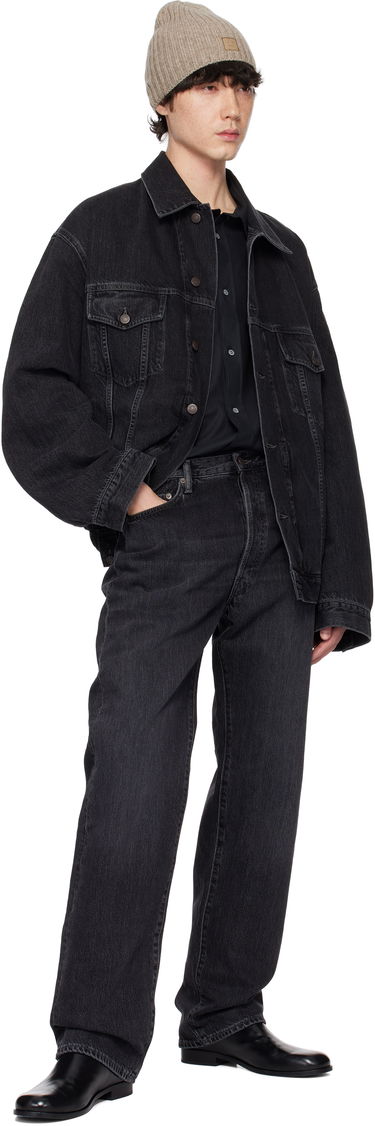 Jakna Acne Studios Black Oversized Denim Jacket Črna | C90179-, 3