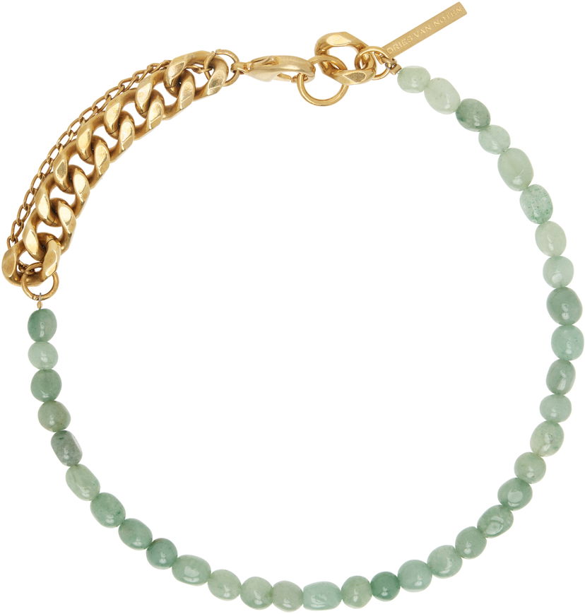 Zapestnica Dries Van Noten Dries Van Noten Stone Chain Bracelet Zelena | 251-028200-092