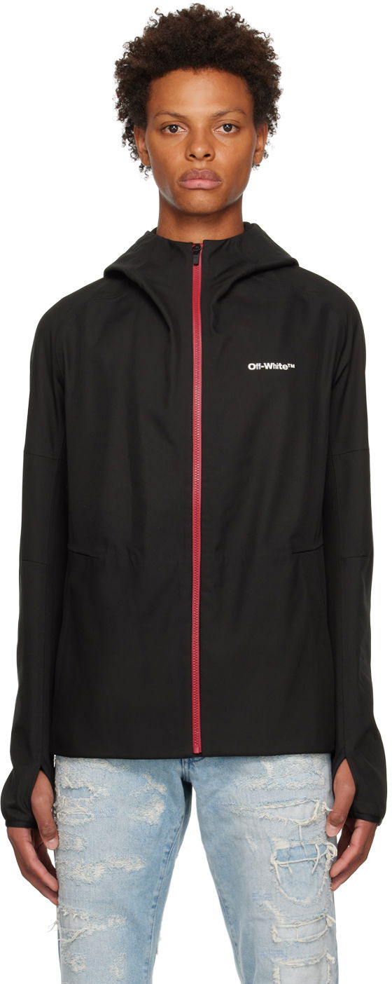 Vetrovka Off-White Hooded Tech Jacket Črna | OMKQ004F22FAB0011001