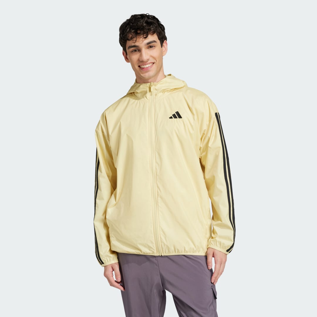Vetrovka adidas Performance Essentials 3-Stripes Windbreaker Rumena | IM7847, 0