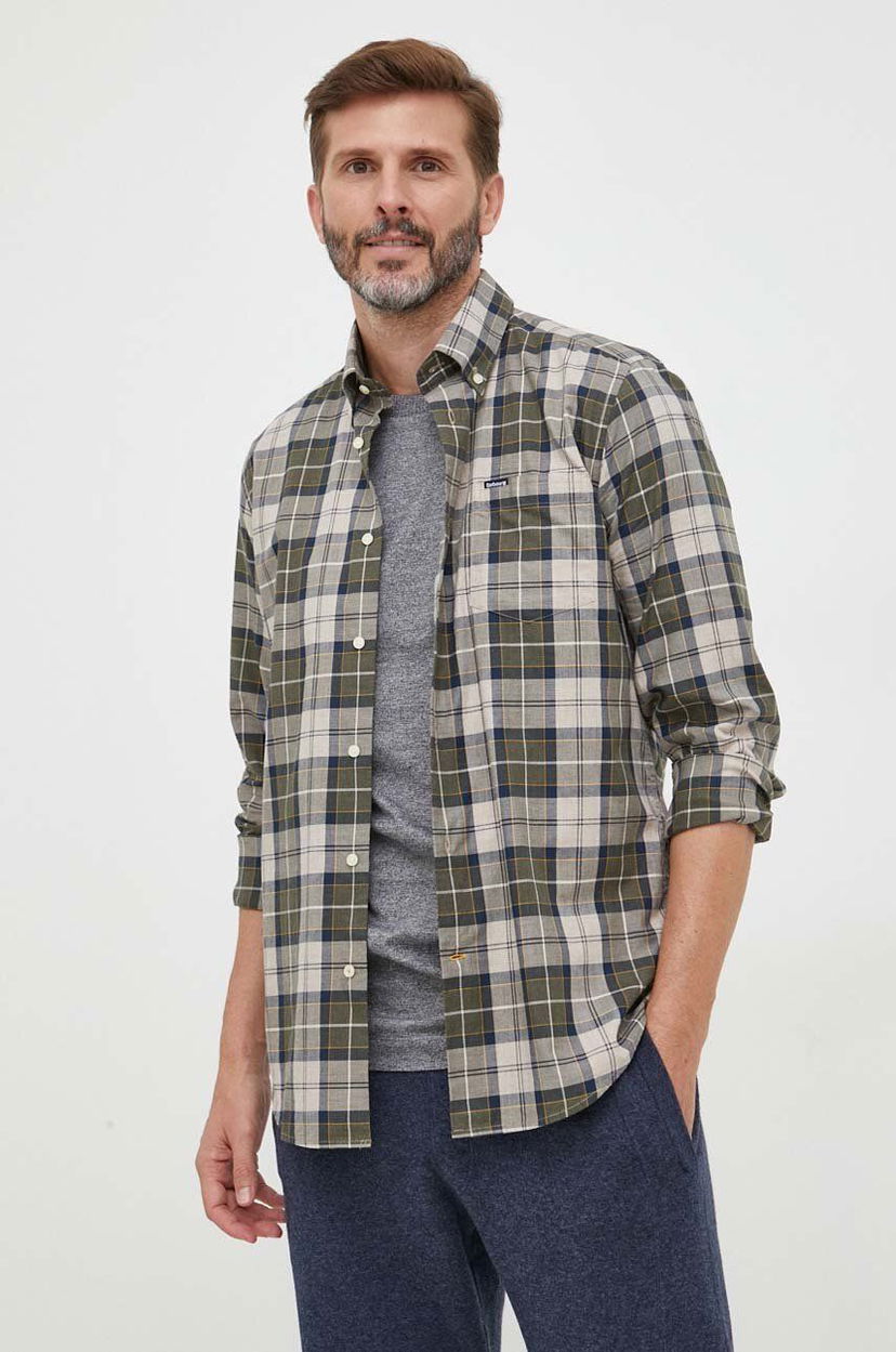 Srajce Barbour Slim Fit Button-Down Shirt Zelena | MSH4982