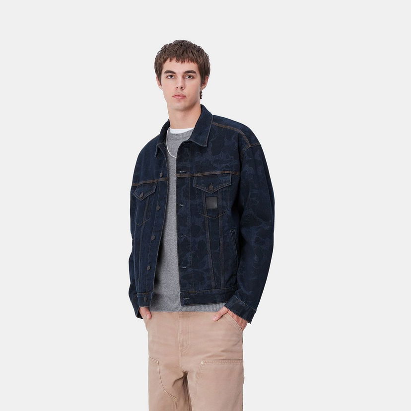 Jakna Carhartt WIP Camo Print Denim Jacket Modra | I033766_7