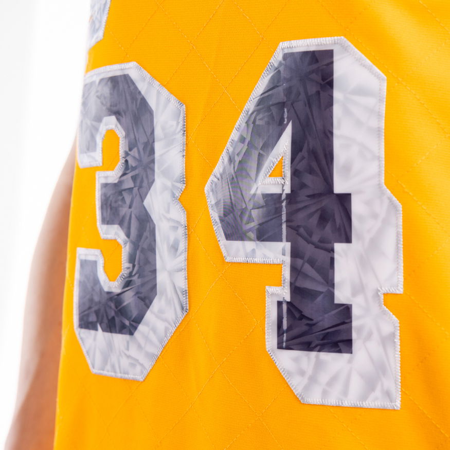 Dres Mitchell & Ness 75th Anniversary Swingman Jersey Shaquille O'Neil Los Angeles Lakers Rumena | SMJY1202-LAL96SONLTGD, 1