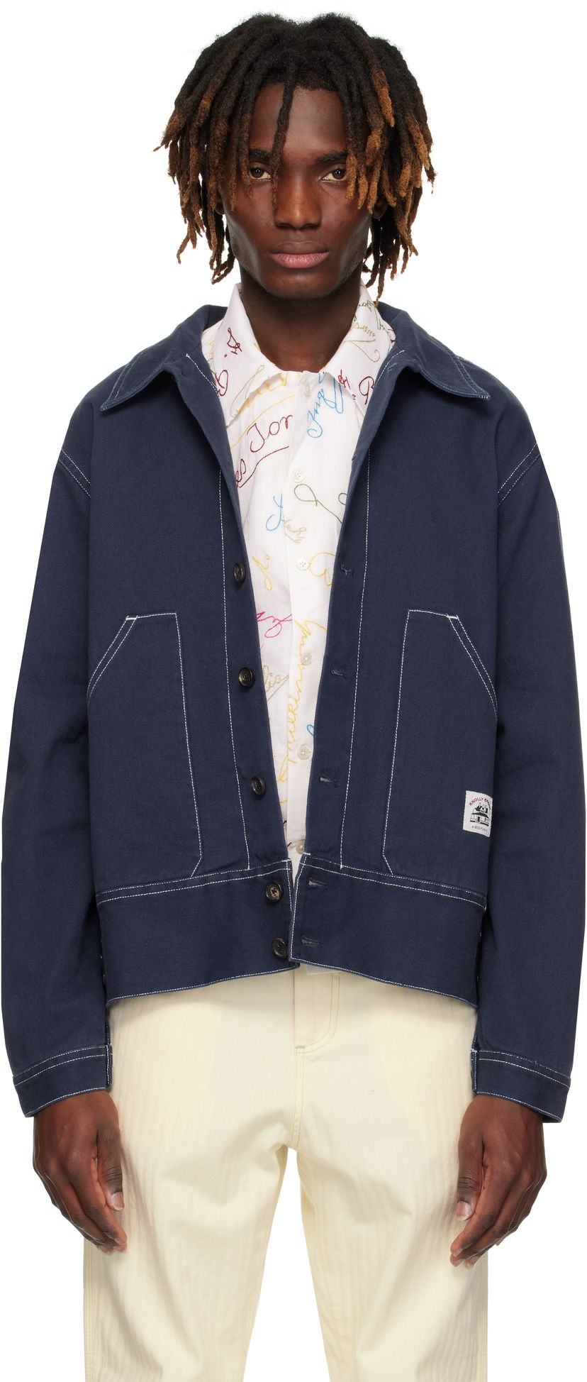 Jakna Bode Bode Knolly Brook Side Tab Jacket Mornarica | MRS25JA002