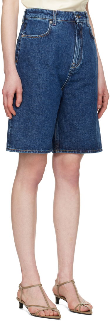 Kratke hlače Loulou de Saison Loulou de Saison Isu Denim Shorts Modra | ISU, 4