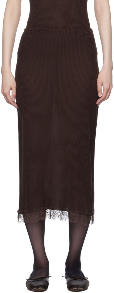 Krila The Row The Row Indira Midi Skirt Rjava | 8438-Y136, 0