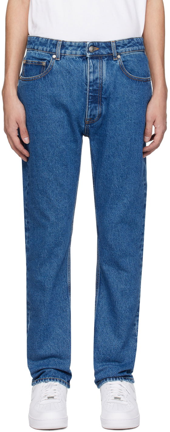 Kavbojke Palm Angels Monogram Jeans Mornarica | PMYA039R24DEN0014010