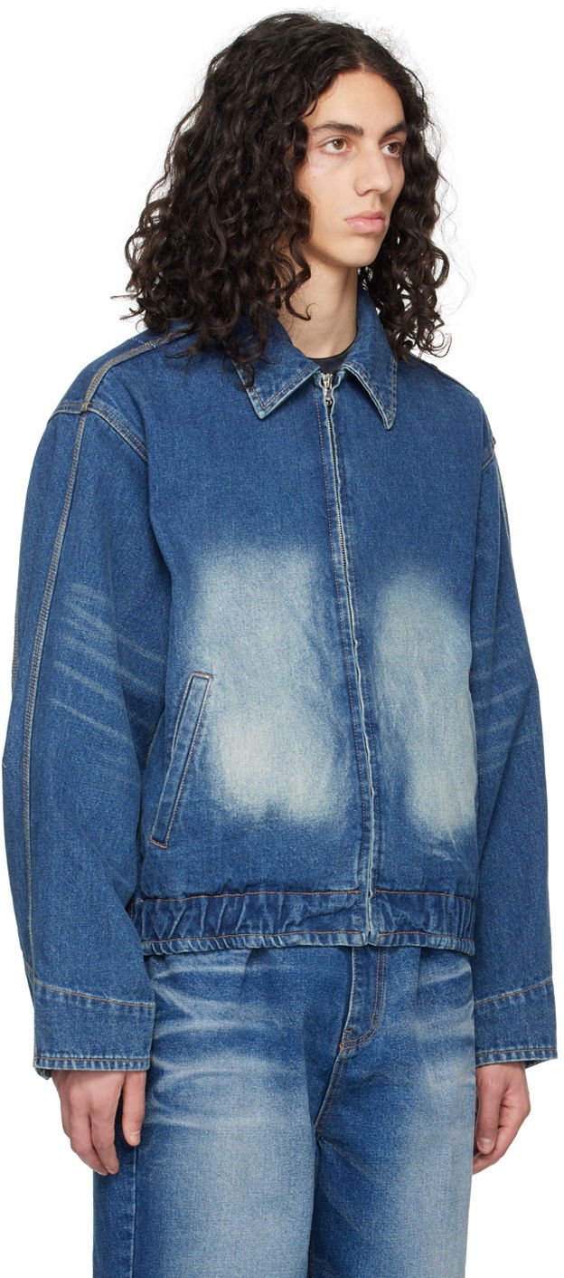 Bomber jakna We11done We11done Faded Denim Jacket Modra | WD-DJ1-23-329-U-BL, 1