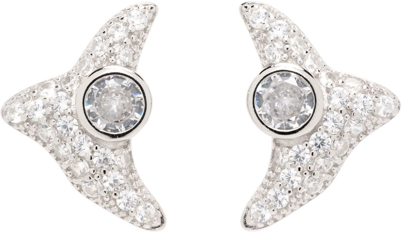 Uhani Collina Strada Collina Strada Trigon Crystal Stud Earrings Kovinski | XX1087