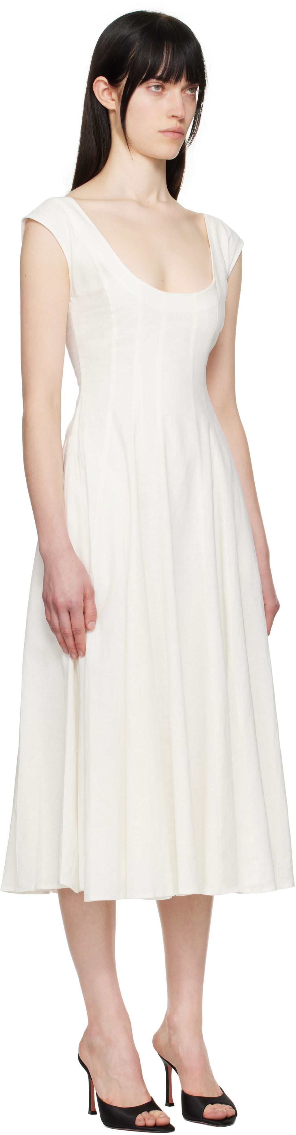 Obleke GUIZIO Guizio Leila Midi Dress Bela | P24404W085, 1