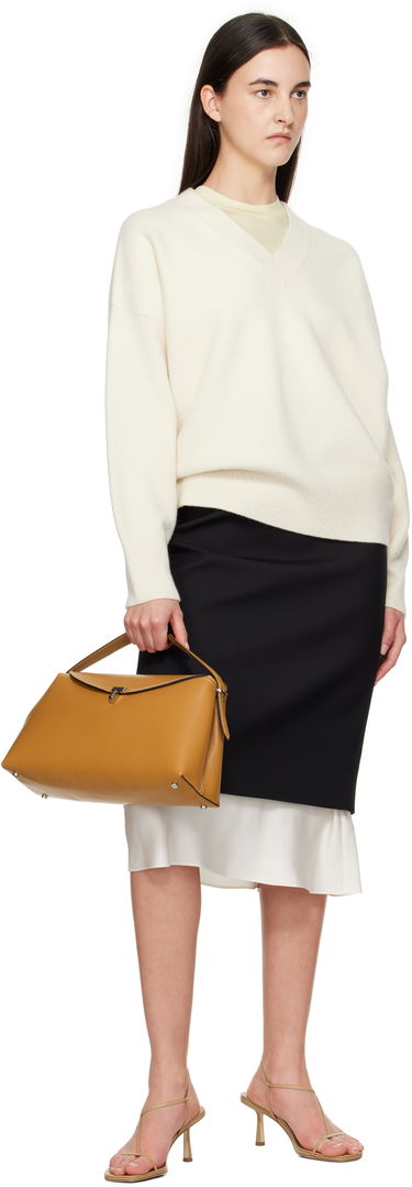 Krila Róhe Róhe Contrast Pencil Midi Skirt Črna | 414-32-049, 3