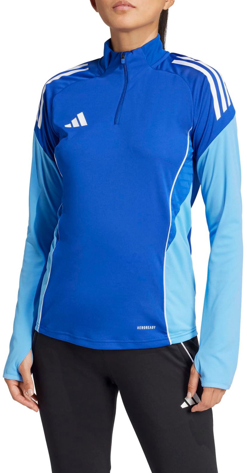 Pleteni pulover adidas Originals Adidas TIRO25C Training Quarter-Zip Top Modra | ji6577