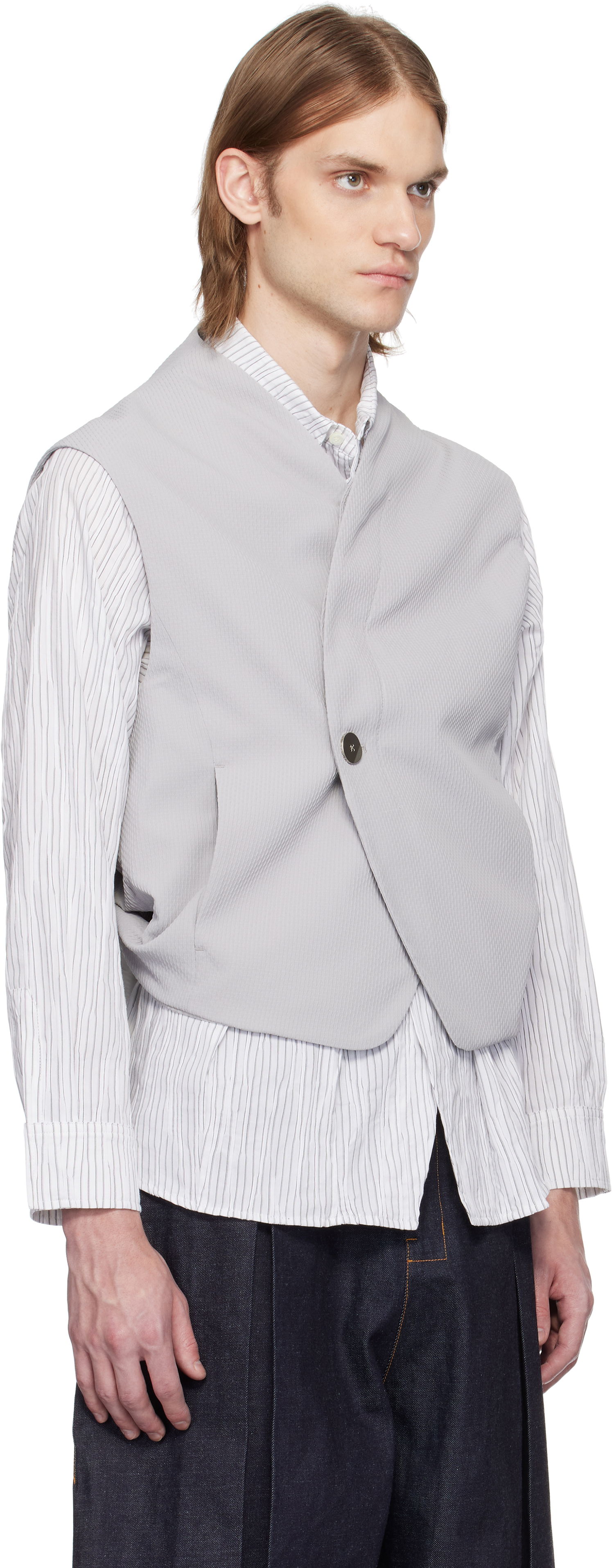 Telovnik ADER ERROR ADER error 25 Wrap Vest Siva | BO01SSVE0101GR, 1