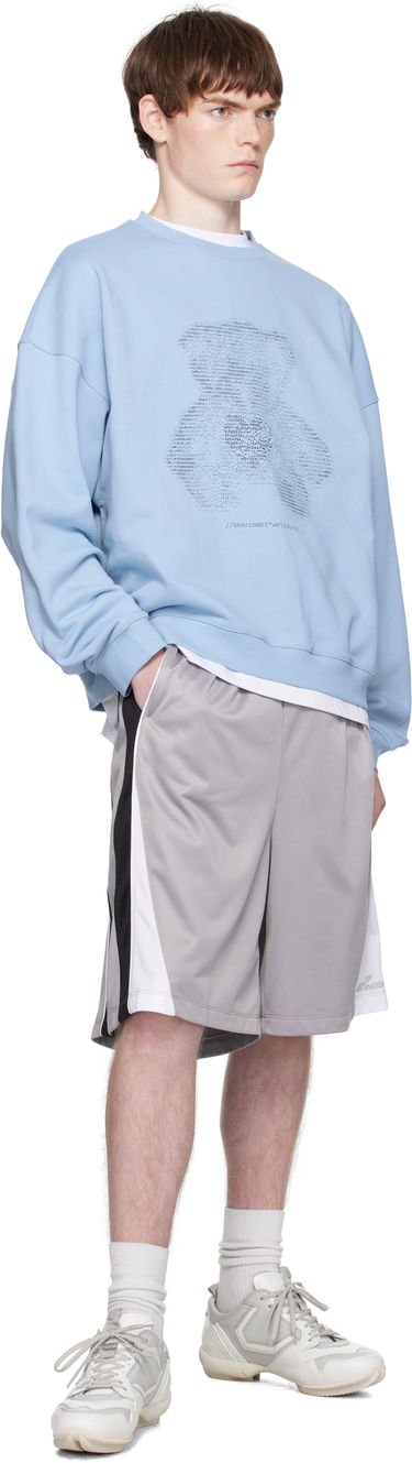 Pulover We11done Coding Teddy Sweatshirt Modra | WD-TS2-25-789-U-BL, 3