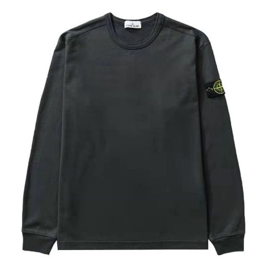 Pulover Stone Island Stone Island Logo Patch Crewneck Sweatshirt Črna | 751564450-V0065